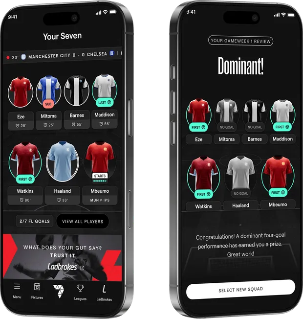 The Seven app - your Gameweek squad and Gameweek review